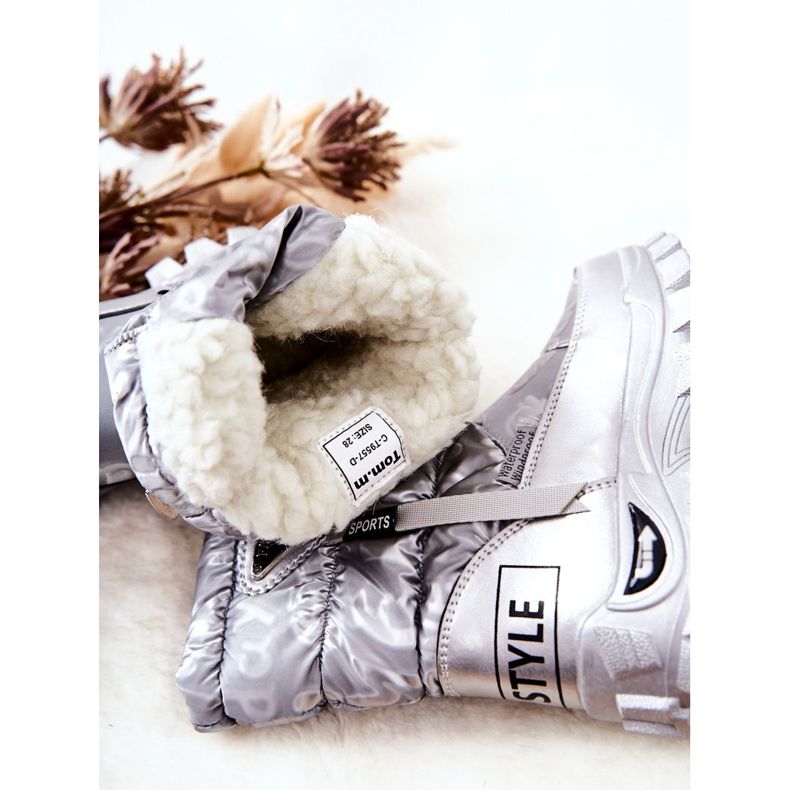 PJ2 Children's Warm Snow Boots On The Silver Cleome Zipper 1