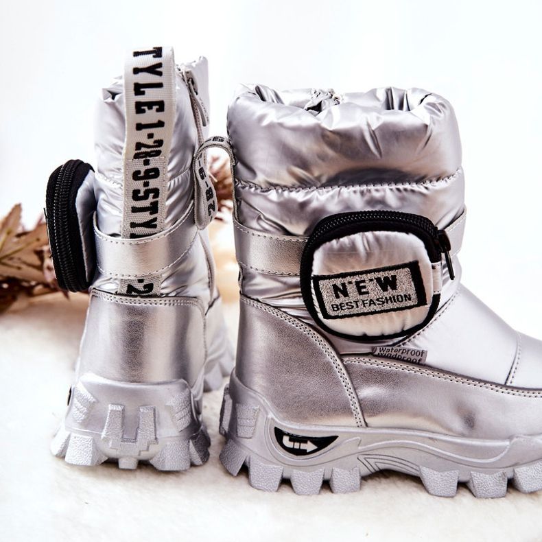 PJ2 Children's Warm Snow Boots With Kidney Silver Nereyda 2 PJ2 Children's Warm Snow Boots With Kidney Silver Nereyda 2