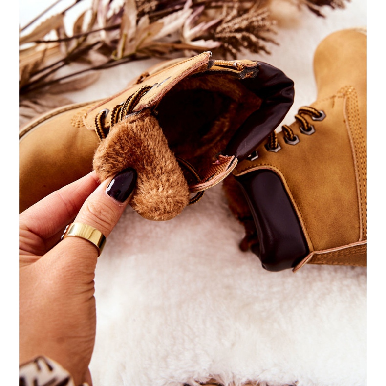 Children's Trappers Boots Camel Milos brown 1