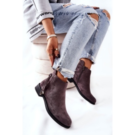 Women's Boots Suede Gray Numbero grey 1