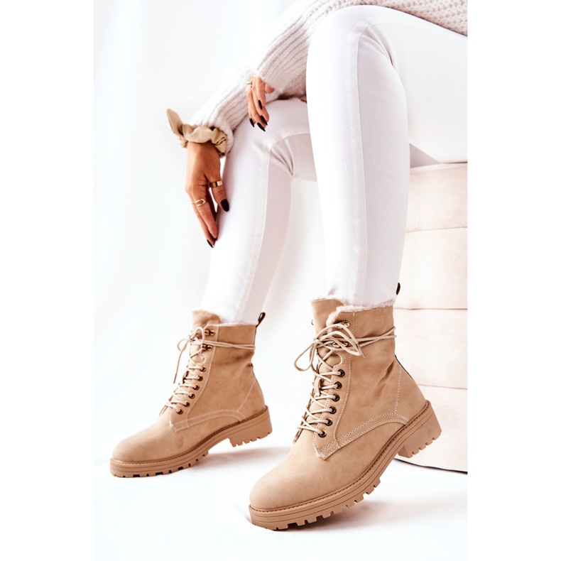Warm Boots Workers Beige Kimmie 2