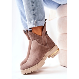 PA2 Warm Boots With A Cut Cappucino Tanya beige 1