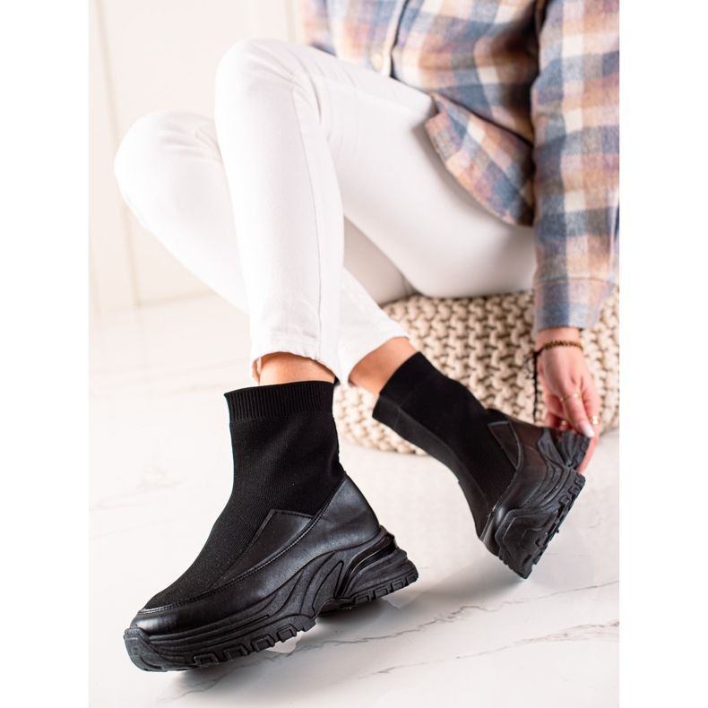 Seastar Slip-on boots with a sock black 1