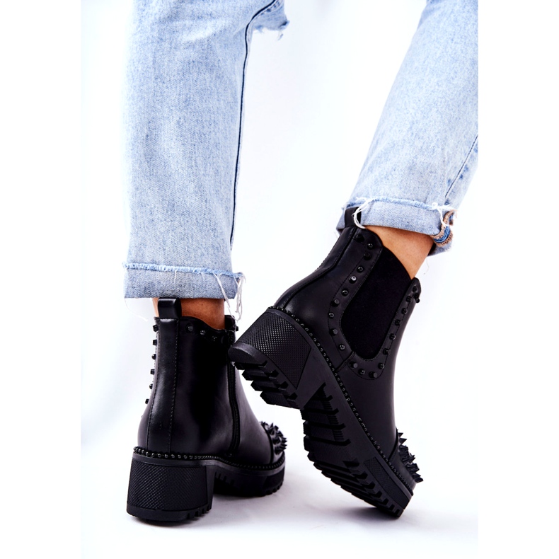 PG1 Black Comonis Jodhpur Boots With Jets 2