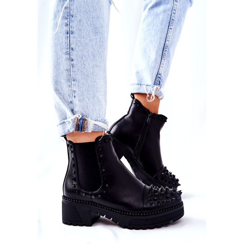 PG1 Black Comonis Jodhpur Boots With Jets 4