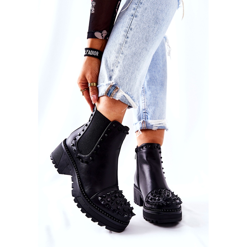 PG1 Black Comonis Jodhpur Boots With Jets 5