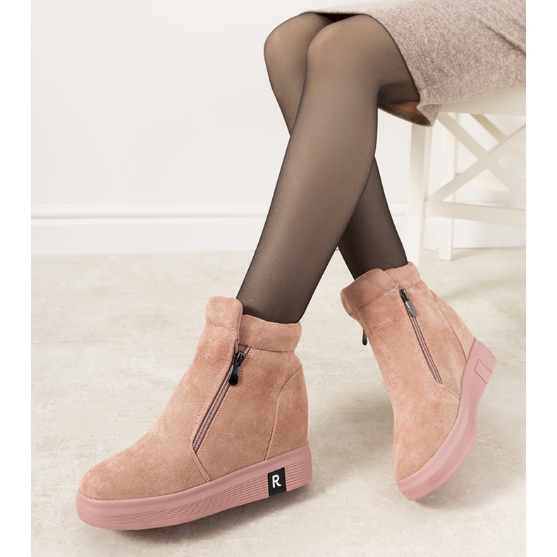 Pink women's boots on the Brousse wedge 1