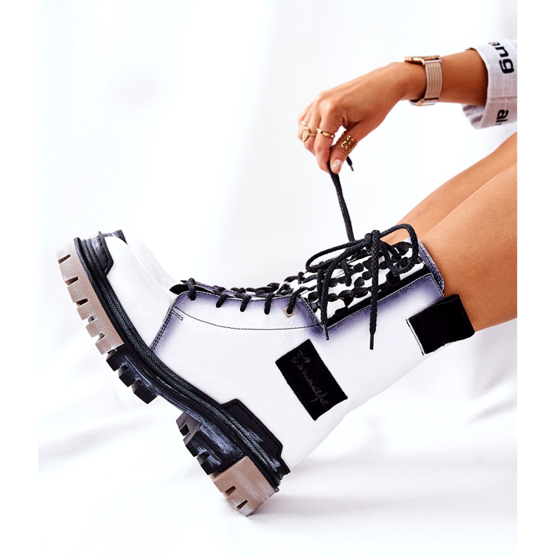 Leather Booties Warm Boots Maciejka White 05113-11 black 2