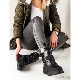 Weide Black Snow Boots On The Slider 2