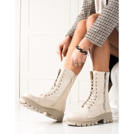 Seastar Beige Trappers With Decorative Zipper 1