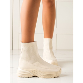 Seastar Slip-on boots with a sock beige 1