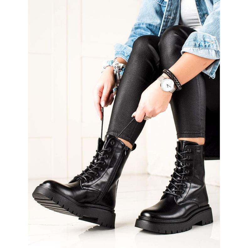 Seastar Classic Trappers Made of Eco Leather black 1 Seastar Classic Trappers Made of Eco Leather black 1