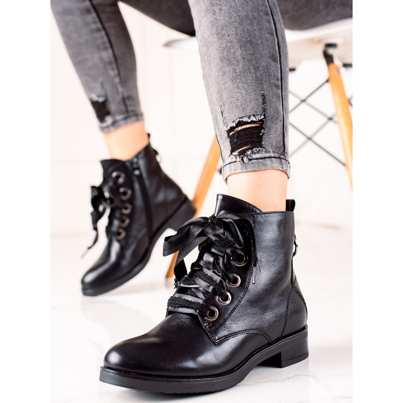 Evento Boots With Decorative Binding black 2