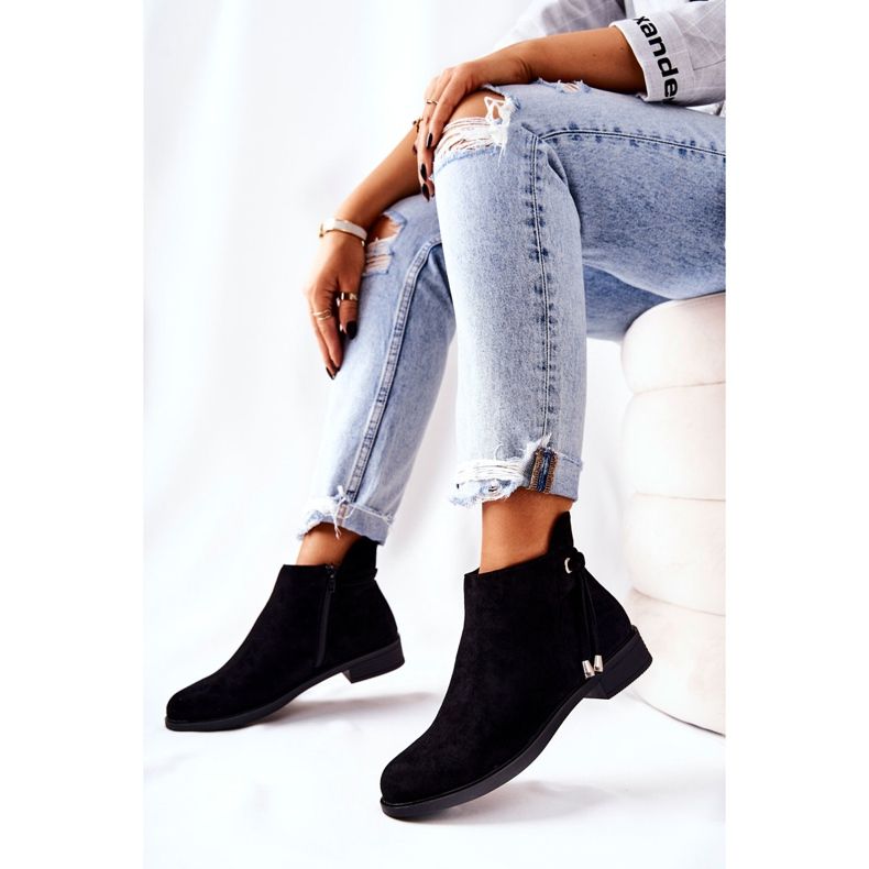 Black Women's Suede Boots Numbero 1