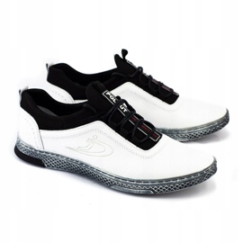 Polbut Men's leather casual shoes K24 white 1 Polbut Men's leather casual shoes K24 white 1
