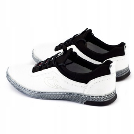 Polbut Men's leather casual shoes K24 white 5