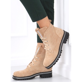 Lace-up boots Bing Beige 1