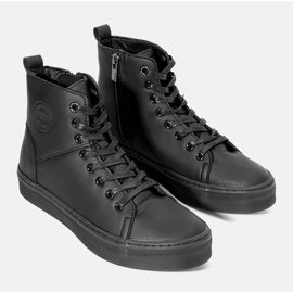 Big Star black metallic men's sneakers 1