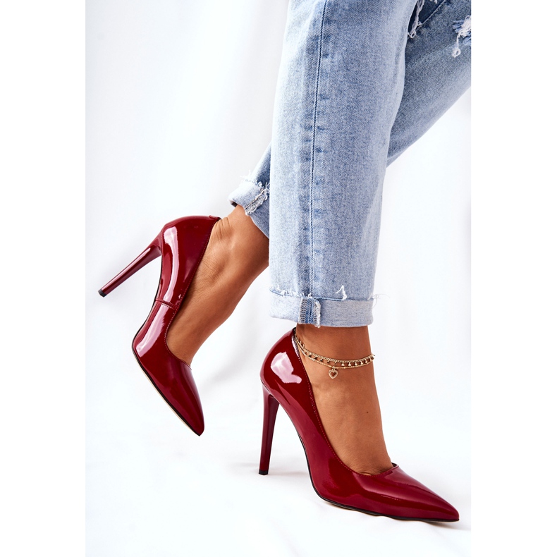 Varnished high heels in the Spitz Monnari 0220-005 Red 2