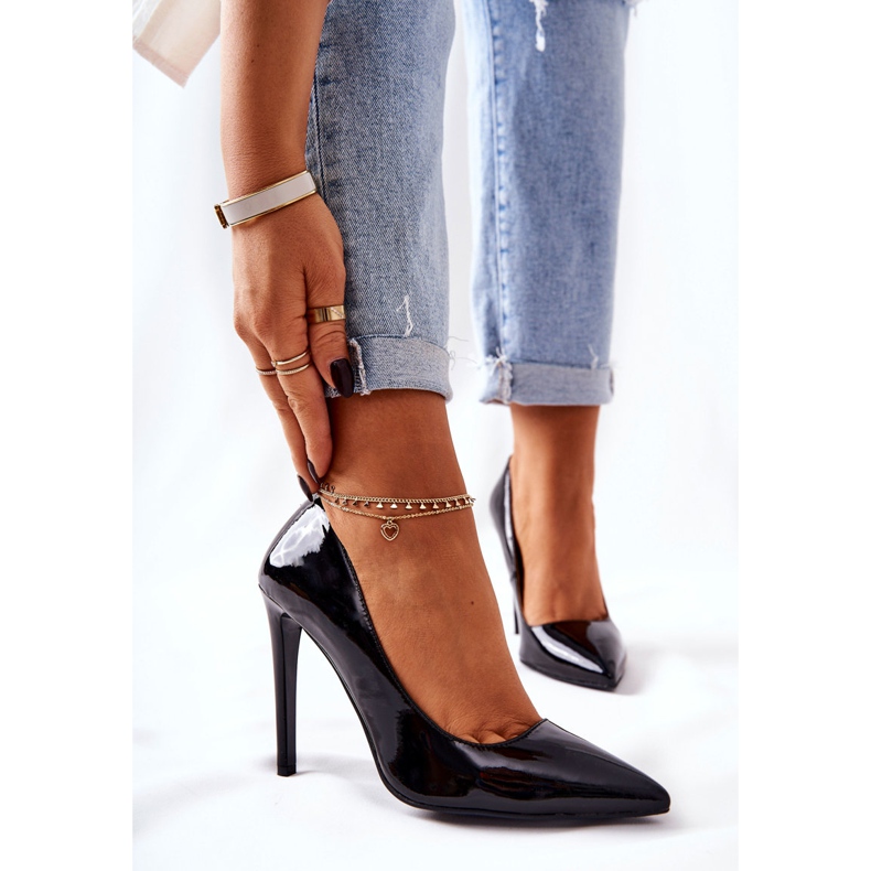 Lacquered high heels in Spitz Monnari 0220-020 Black 1