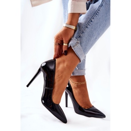 Lacquered high heels in Spitz Monnari 0220-020 Black 2