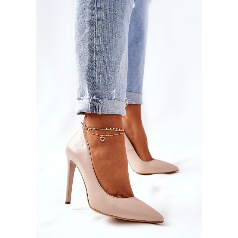 Classic Monnari 0180-015 Beige high heels 2