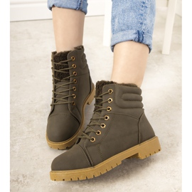 Green insulated women's boots Mazzanti 1