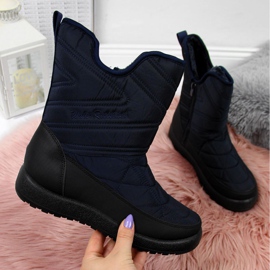 Waterproof snow boots News W EVE309C navy blue 2