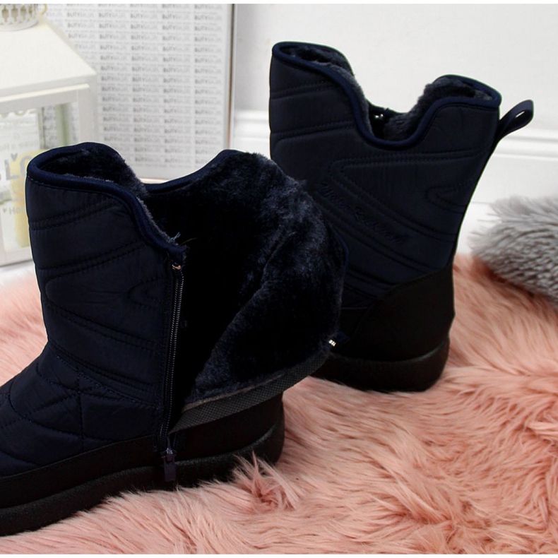 Waterproof snow boots News W EVE309C navy blue 3
