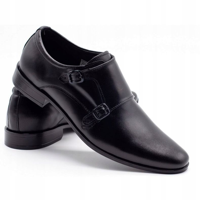 Olivier Men's leather shoes monks 287l black 3 Olivier Men's leather shoes monks 287l black 3