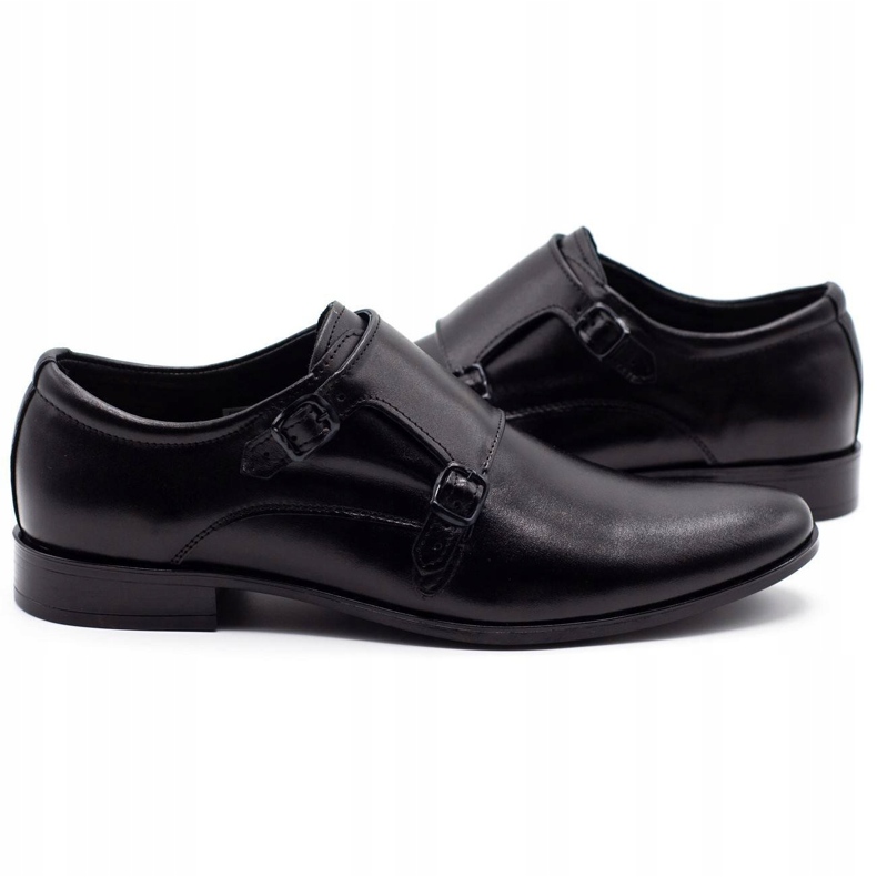 Olivier Men's leather shoes monks 287l black 4 Olivier Men's leather shoes monks 287l black 4