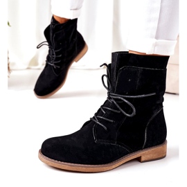 PS1 Black Violetta Black Boots With Double Uppers 1