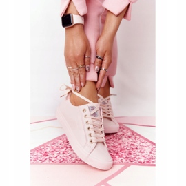 Big Star Women's Eco-Leather Sneakers Cross Jeans HH2R4004C Pink 2