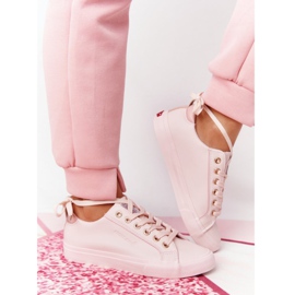 Big Star Women's Eco-Leather Sneakers Cross Jeans HH2R4004C Pink 3