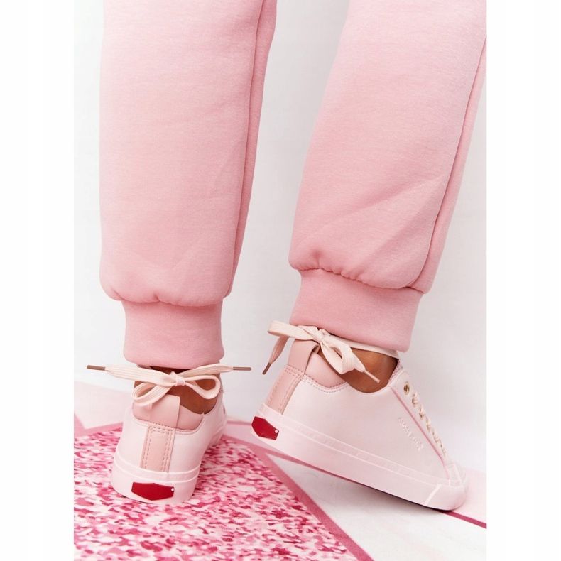 Big Star Women's Eco-Leather Sneakers Cross Jeans HH2R4004C Pink 4