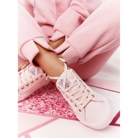 Big Star Women's Eco-Leather Sneakers Cross Jeans HH2R4004C Pink 5
