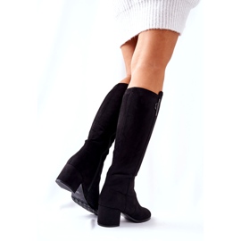 PG1 Suede Boots With Zipper Black Magnizio 5