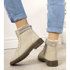 Ladies' gray insulated boots Lamy beige grey 1