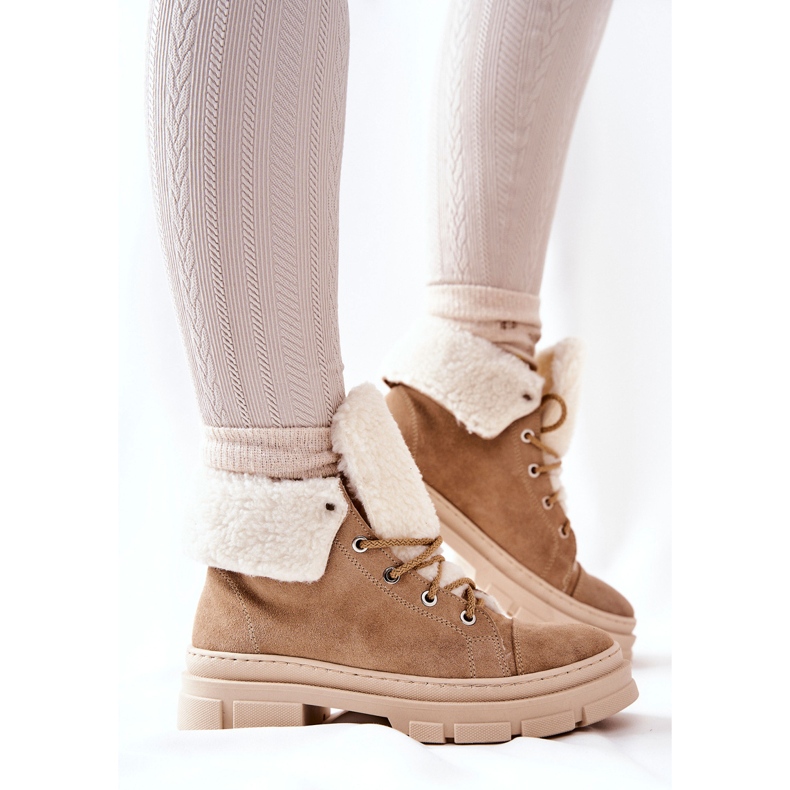 Boots Sneakers Warm Tied Beige Karley 2
