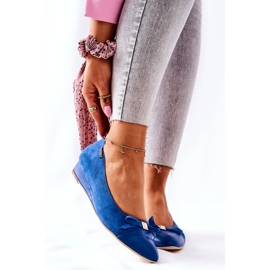 Leather Wedge Pumps Monnari 0590-M12 Blue 1