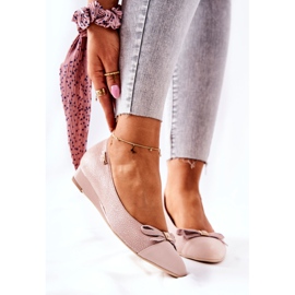 Leather Wedge Pumps Monnari 0590-M04 Light pink 1 Leather Wedge Pumps Monnari 0590-M04 Light pink 1