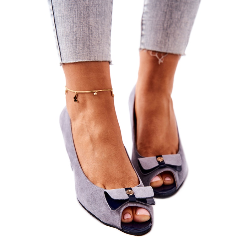 Classic Pumps On Wedge Monnari 0500-M12 Gray 1