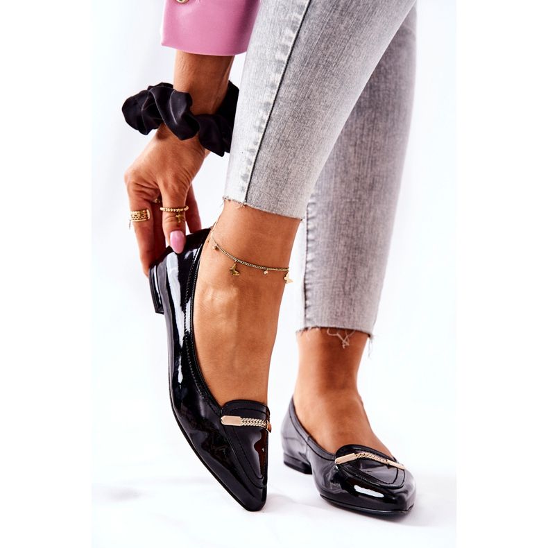 Lacquered Leather Monnari Ballerinas 0160-020 Black 1 Lacquered Leather Monnari Ballerinas 0160-020 Black 1