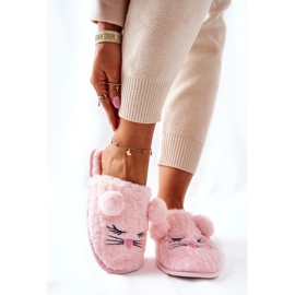 PE1 Soft Mouse Slippers With Pink Luise Ears 1