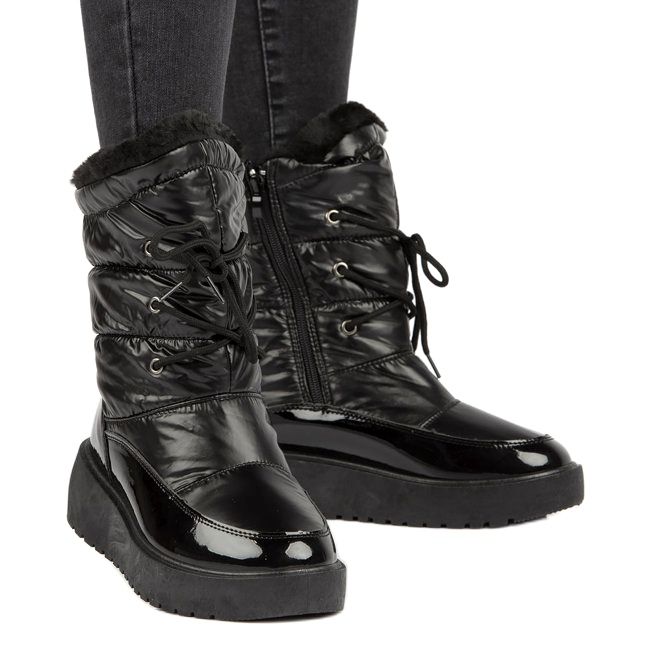 Black tied snow boots Filippo DBT3403 5