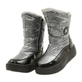 Women's snow boots snowflakes Filippo dbt3404 black and silver 2