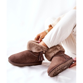 FS1 Mukluki Warm snow boots Fringes Brown Sorella 1