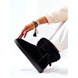 FS1 Mukluki Warm snow boots Fringes Black Sorella 2
