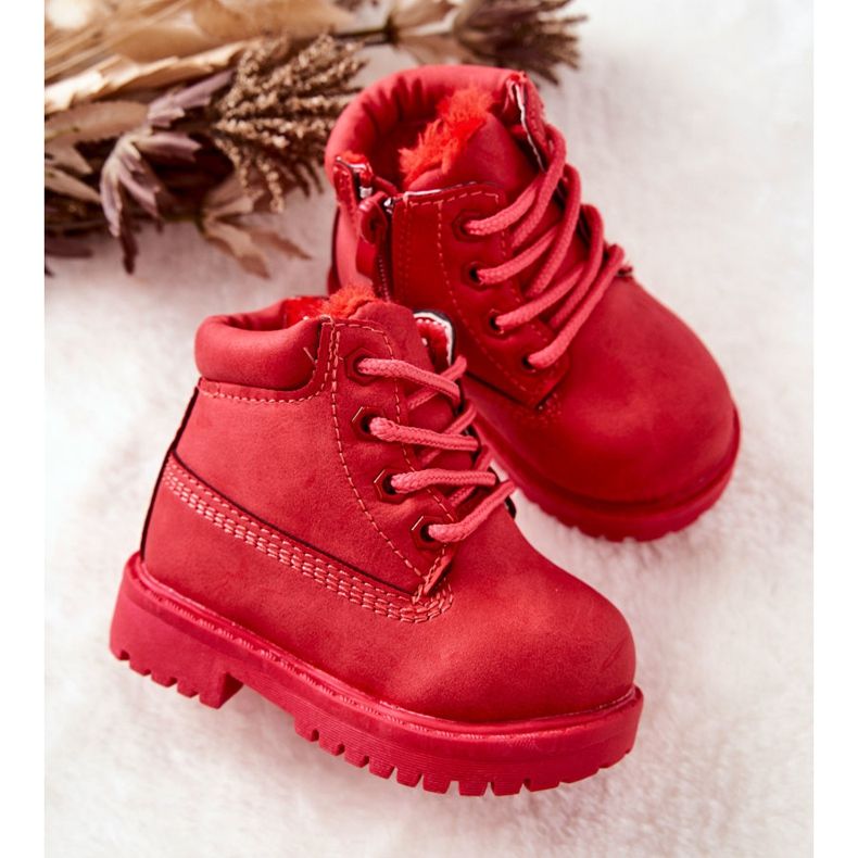 FR1 Children's Warm Trappers Boots Red Dexter 2
