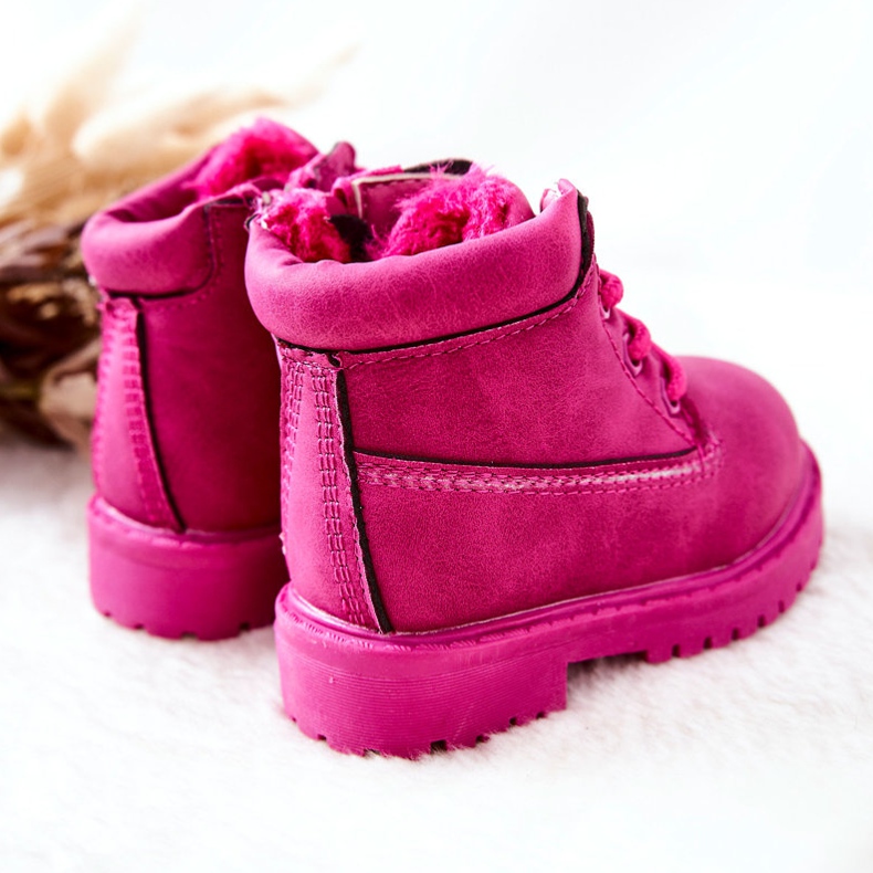 Children's Warm Trappers Boots Fuchsia Dexter pink 1